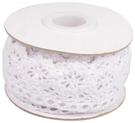 Infinity Hearts Blonde/Blondebånd Hvid 26mm 2,5m
